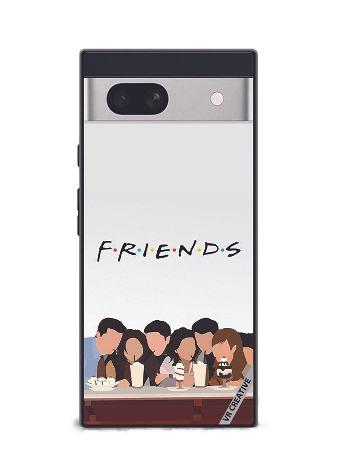 VR CREATIVE Protective Case Cover For Google Pixel 7a Friends Design Multicolour - Image 1