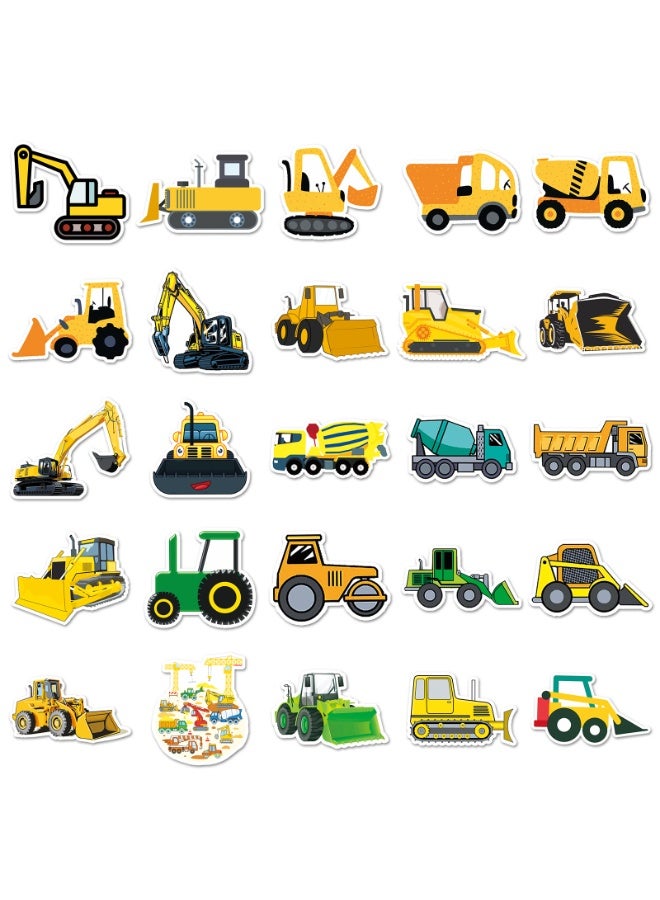VTERLY 50PCS Construction Vehicles Stickers for Kids, Waterproof DIY Laptop Water Bottle Scrapbook Crafts Supplies - Image 4