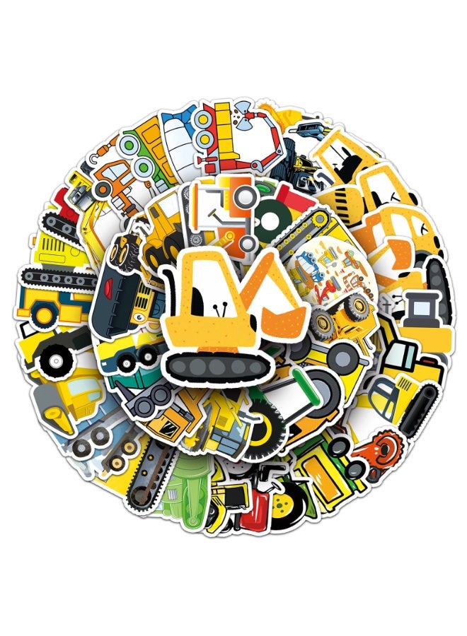 VTERLY 50PCS Construction Vehicles Stickers for Kids, Waterproof DIY Laptop Water Bottle Scrapbook Crafts Supplies - Image 5