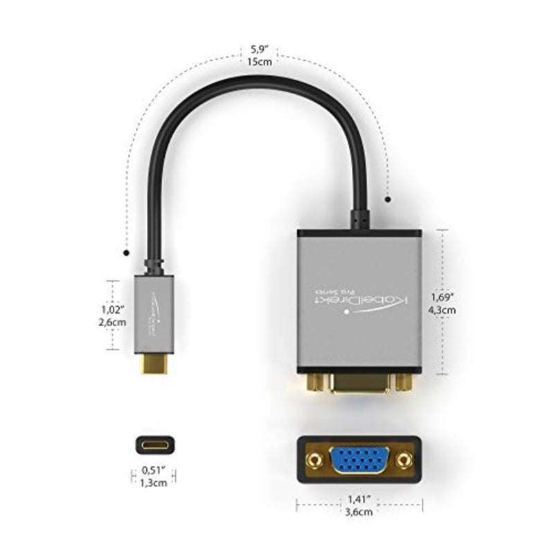 محول USB C إلى VGA بطول 0.15 متر - Image 3