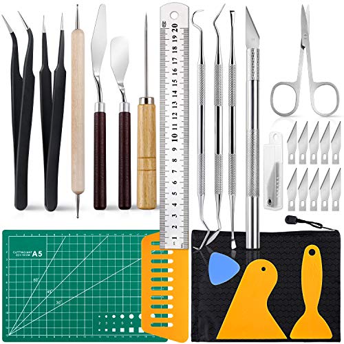 NEOACT 28 PCS Precision Craft Tools Set Vinyl Weeding Tools Kit for Weeding Vinyl, DIY Art Work Cutting, Hobby, Scrapbook - Image 1