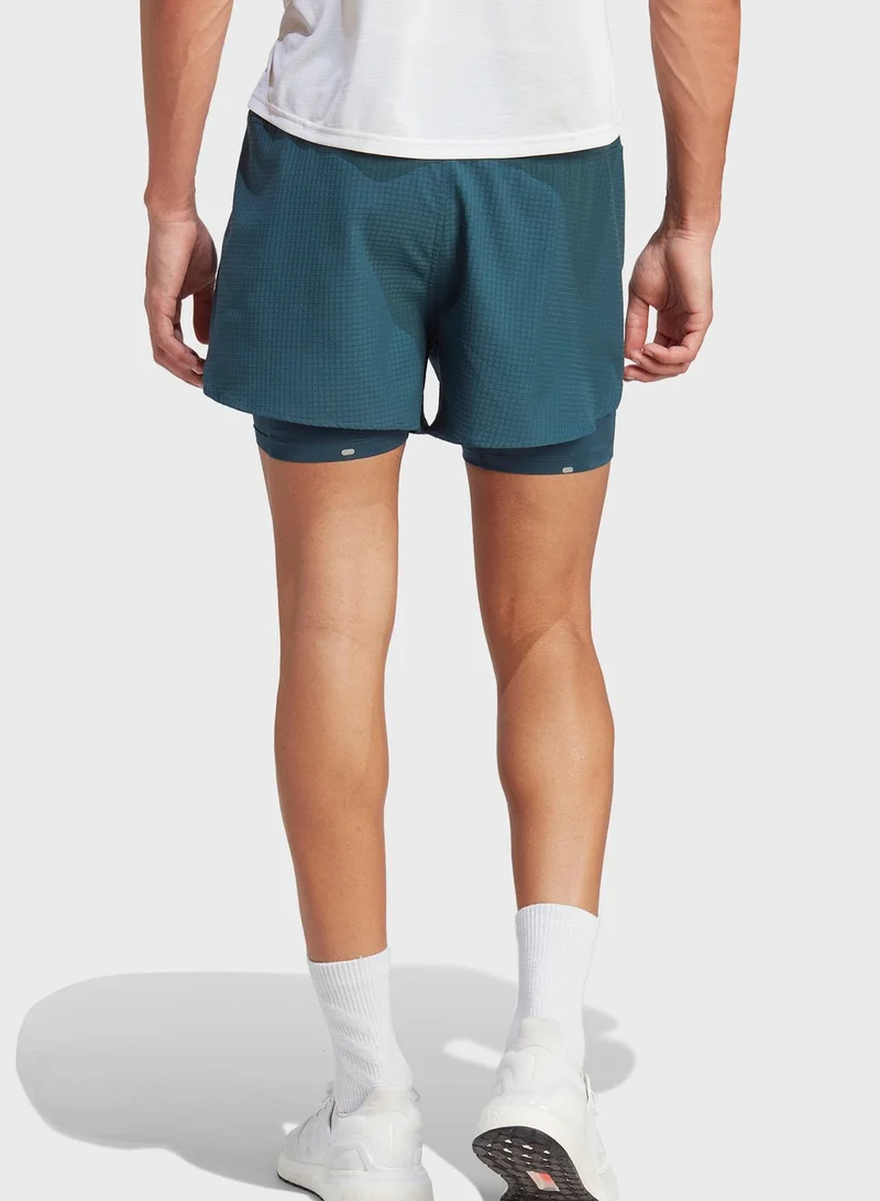 adidas شورت مخصص للركض 2 في 1