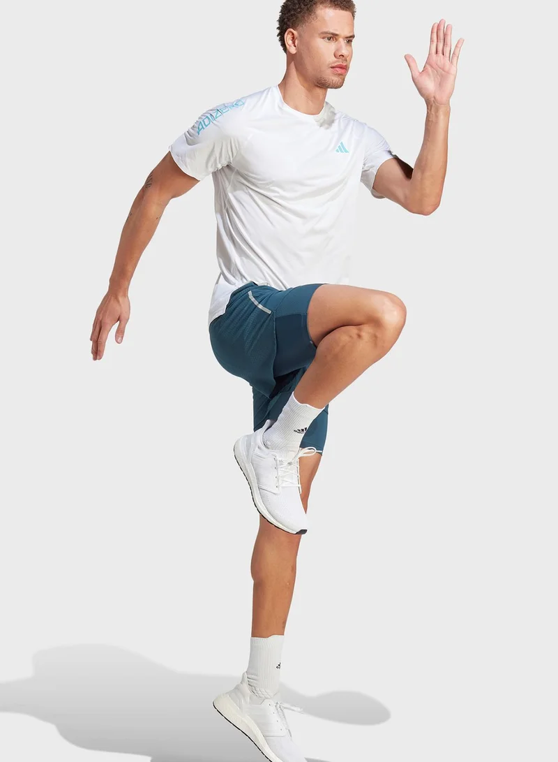 adidas شورت مخصص للركض 2 في 1