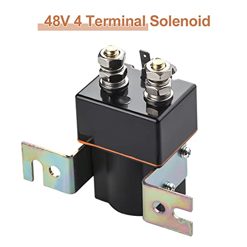 VANJING Golf Cart 48V Solenoid with Resistor 4 Terminal Solenoid Coil Compatible with Club Car DS 1995-up, Precedent Golf Carts 2004-2008 Replaces Part Number SW80-2028P 101908701 102774701 - Image 2