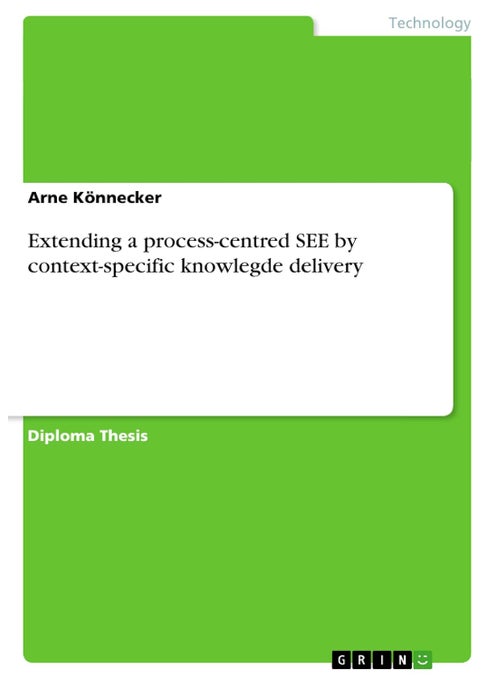 Extending a process-centred SEE by context-specific knowlegde delivery