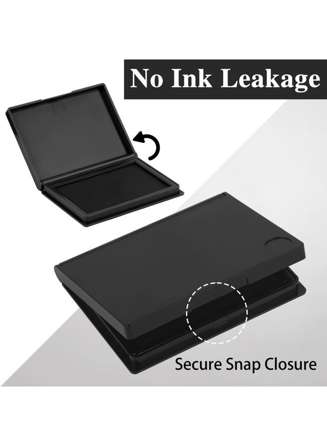 Hoiny Black Stamp Pad, 4 x 2.5 Inch Premium Quality Ink Pad for Stamps, All-Purpose Felt Pad for Office and Crafting, Works with Rubber and Clear Stamps - Image 5