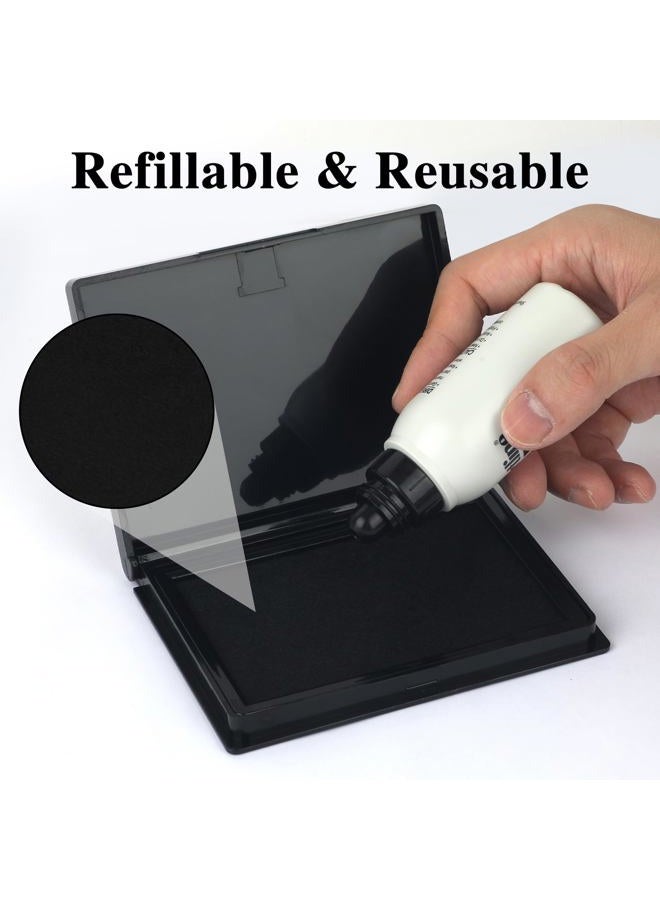 Hoiny Black Stamp Pad, 4 x 2.5 Inch Premium Quality Ink Pad for Stamps, All-Purpose Felt Pad for Office and Crafting, Works with Rubber and Clear Stamps - Image 4