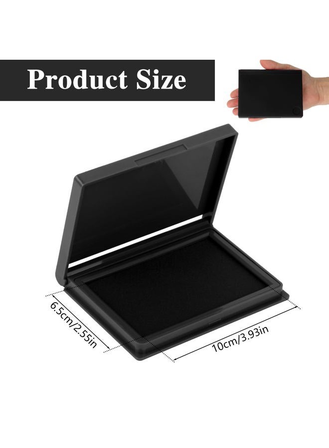 Hoiny Black Stamp Pad, 4 x 2.5 Inch Premium Quality Ink Pad for Stamps, All-Purpose Felt Pad for Office and Crafting, Works with Rubber and Clear Stamps - Image 2