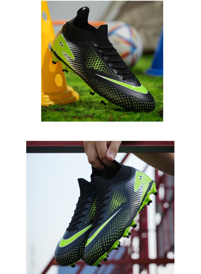 SKT Shiketro Football Lawn Sneakers, High-top Lace-up Football Shoes, Ball Control Uppers For Men And Women, Breathable And Non-Slip Professional Football Shoes - Image 3