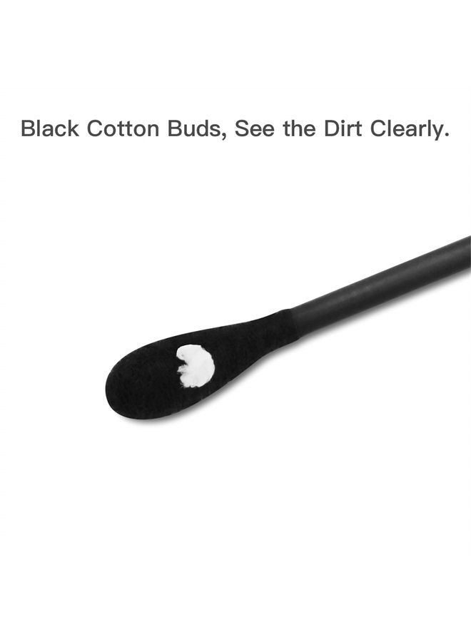tifanso 200 Count Black Cotton Swabs, Natural Black Double Tipped Cotton Buds, Cruelty-Free Ear Swabs, Chlorine-Free Hypoallergenic - Image 3