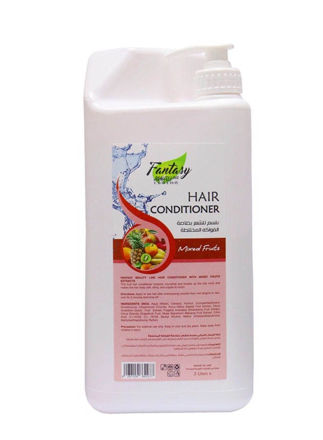 Fantasy BEAUTY LINE بلسم فواكه مختلطة فانتازيا 5 لتر للعناية بالشعر المغذي مع مهدئ - Image 1