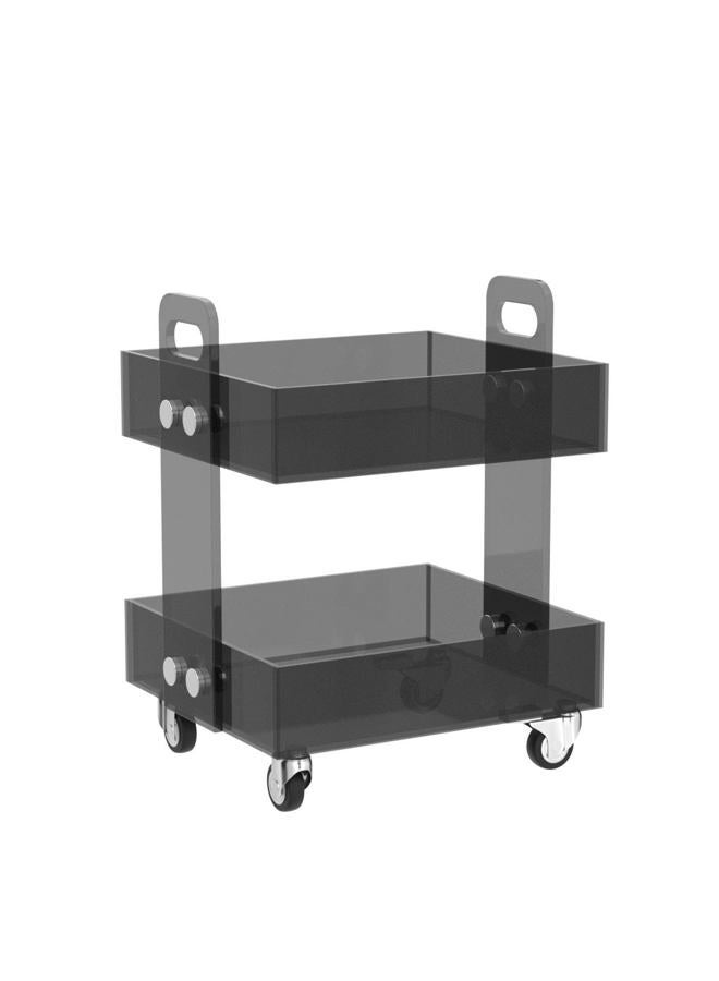 ONELUX (Flat Packed) Original Acrylic Side Table,Clear Table with Wheels,Rolling Storage cart,Acrylic Bedside Tables/Night Stand - 41×34×48H cm - Image 4