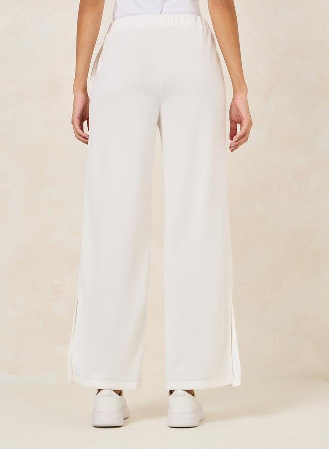 Styli Wide Leg Joggers with Side Seam Slit  - Image 5