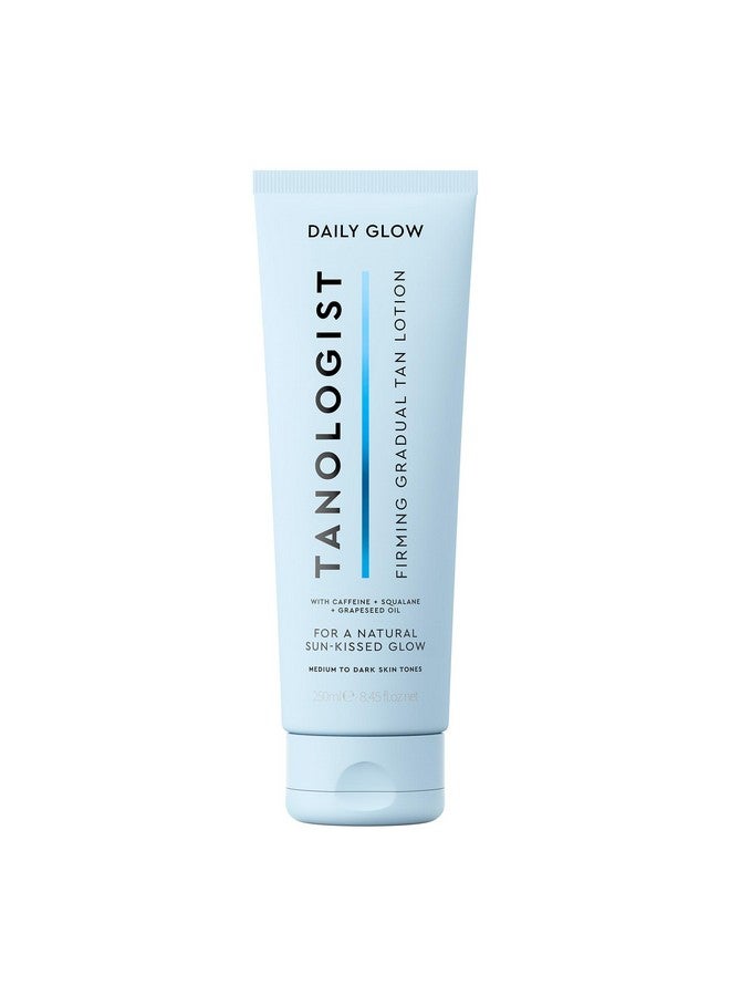Tanologist Firming Daily Glow - Medium/Dark - Toning & Firming Gradual Tan Lotion - Natural, Sun Kissed Glow - Daily Tanning Lotion with Caffeine, Squalane & Grapeseed Oil - 8.45 fl oz - Image 1