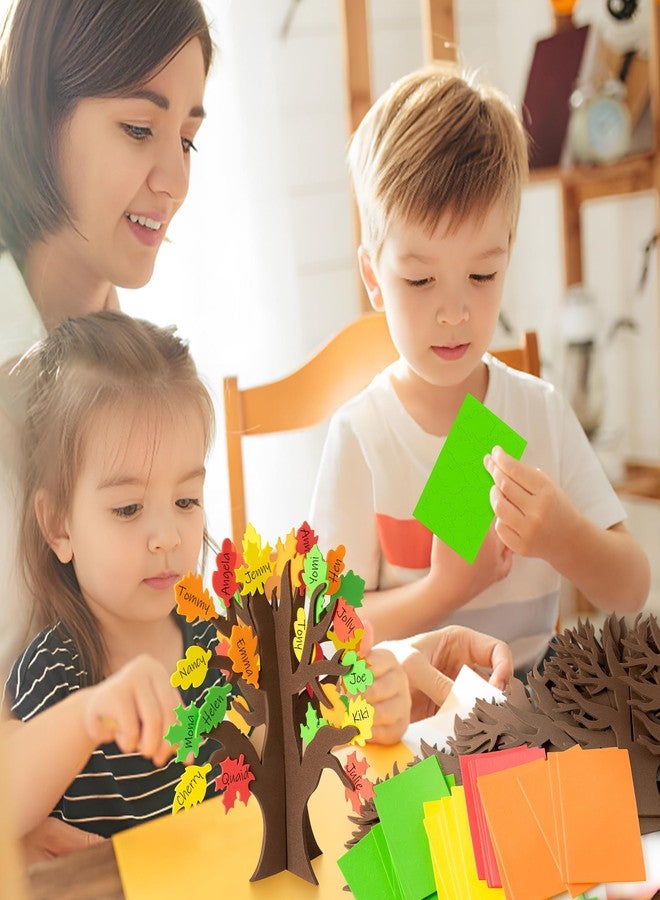 CY2SIDE 12PCS Fall Thankful Trees Foam Craft Kits Make Your Own DIY Thanksgiving Trees Decorations Thankful Craft Supplies Home School Fun Activities for Kids Gratitude Tree DIY Fall Foam Craft Kit - Image 3