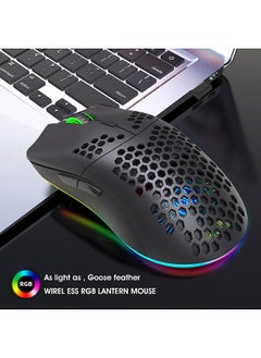 HXSJ T66 RGB 2.4G Wireless Gaming Mouse RGB Lighting Charging