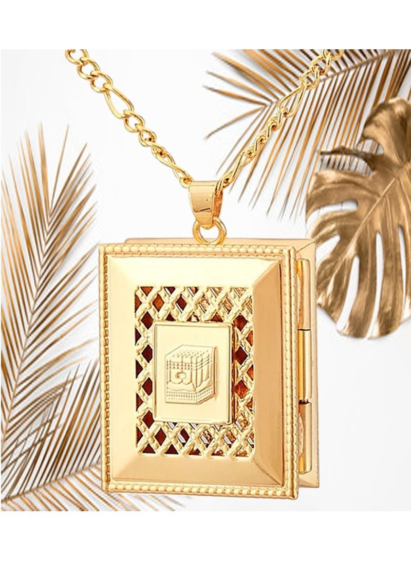 DubaiGallery Fashion Jewelry Highly craftsmanship New Islamic Allah Pendant Charm Gold Pendant Necklace Religious Muslim Jewelry - Image 1
