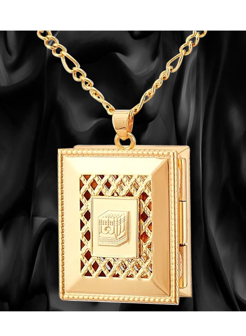 DubaiGallery Fashion Jewelry Highly craftsmanship New Islamic Allah Pendant Charm Gold Pendant Necklace Religious Muslim Jewelry - Image 2
