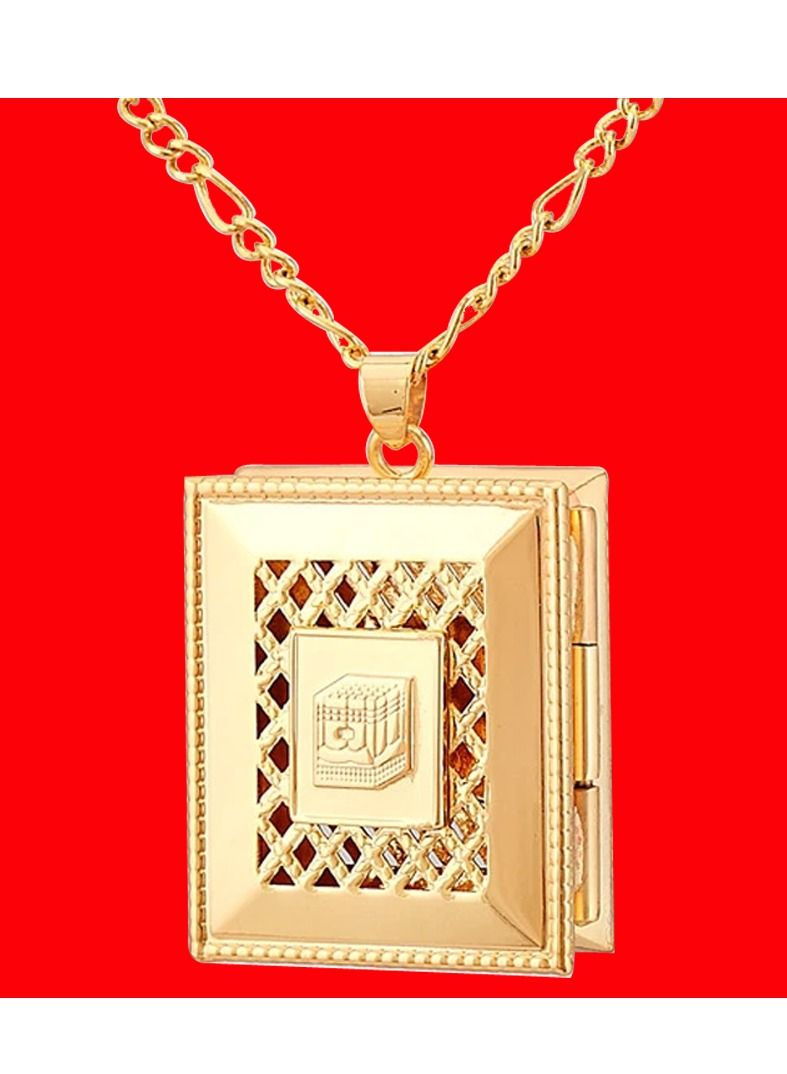 DubaiGallery Fashion Jewelry Highly craftsmanship New Islamic Allah Pendant Charm Gold Pendant Necklace Religious Muslim Jewelry - Image 3