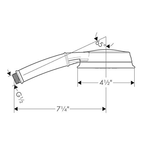 hansgrohe 100 Classic Handshower 3-Jet, 2.5 GPM - Image 3