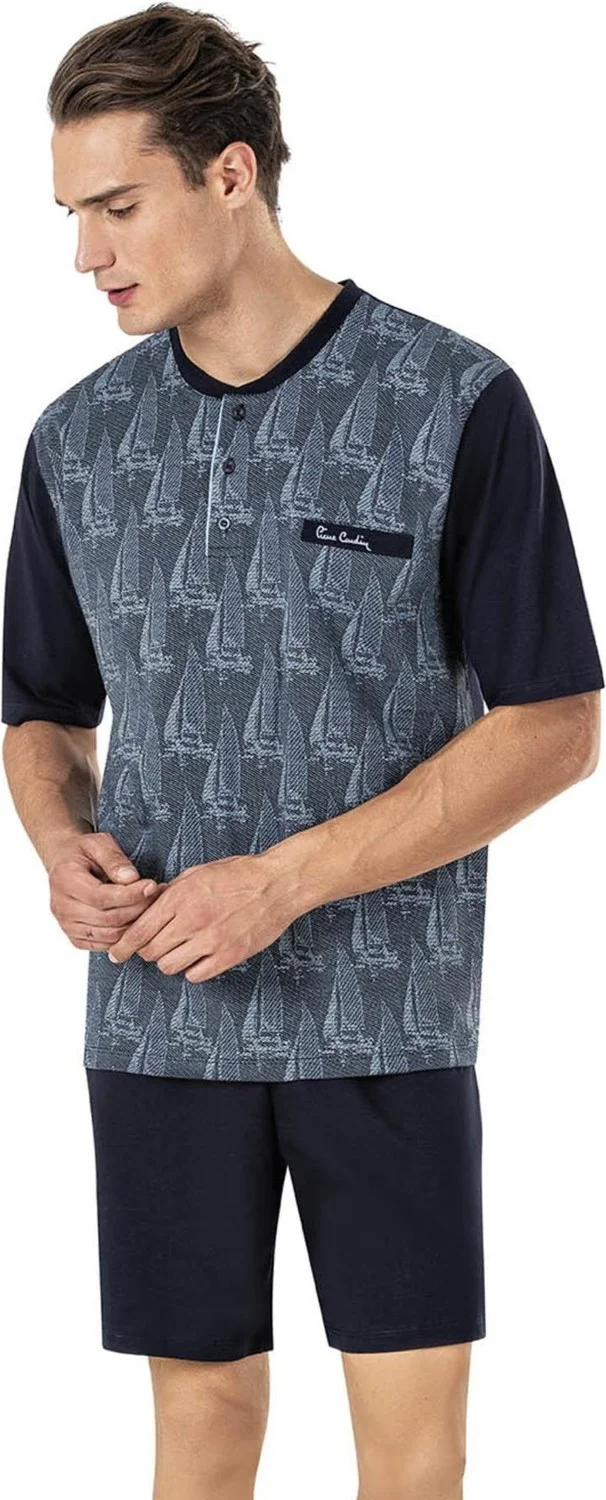 بيير كاردان Jacquard 3-Piece Short Sleeve Pajama Set