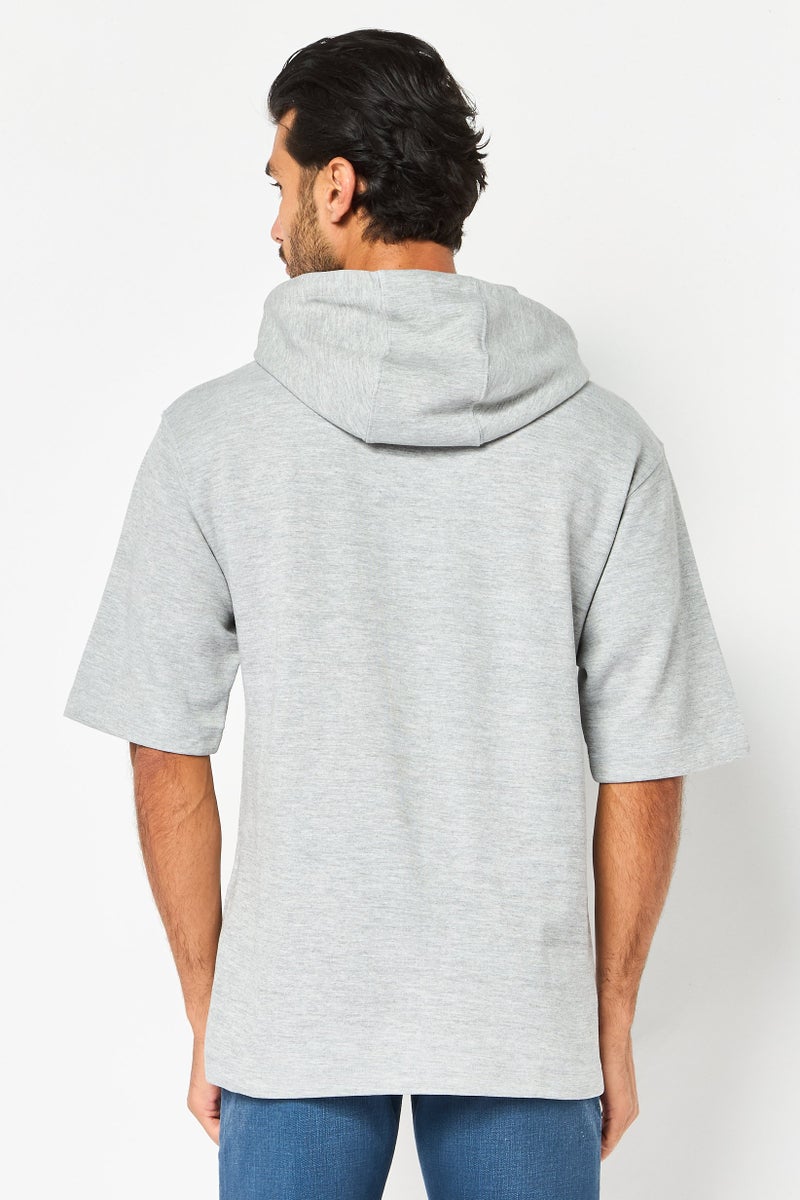 Celio هودي للرجال مع حبل سحب، رمادي - Image 4