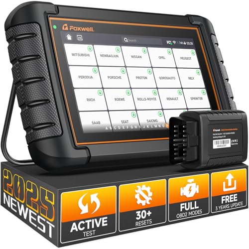 FOXWELL NT809BT Bidirectional Scan Tool OBD2 Scanner Diagnostic Tool with 30 Maintenances All System Code Reader for Cars and Trucks Wireless Automotive Diagnostic Tools FCA Support 3Year Update