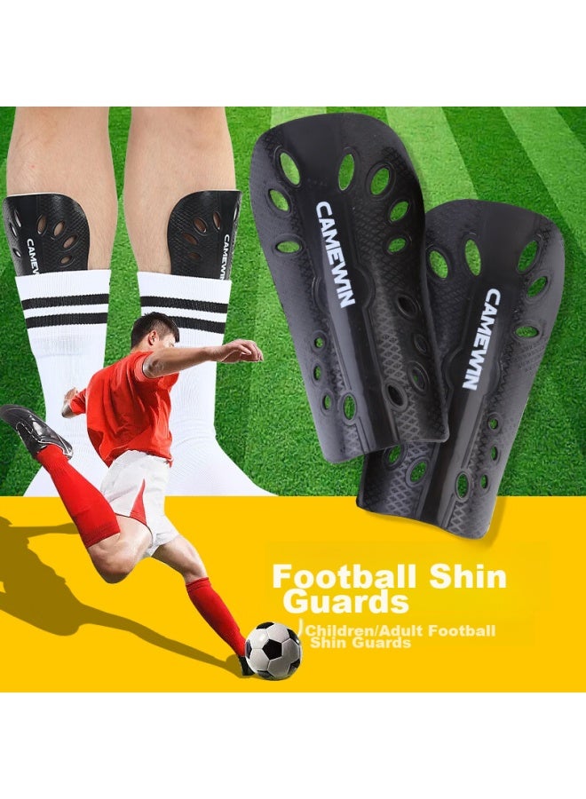 Camewin Soccer Shin Guards, Insert-type, Black, Size L, Training Protective Gear - Image 1