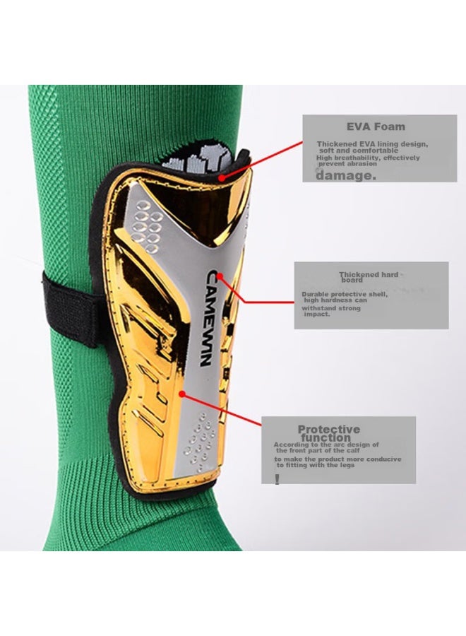 Camewin Soccer Shin Guards, Insert-type, Black, Size L, Training Protective Gear - Image 5