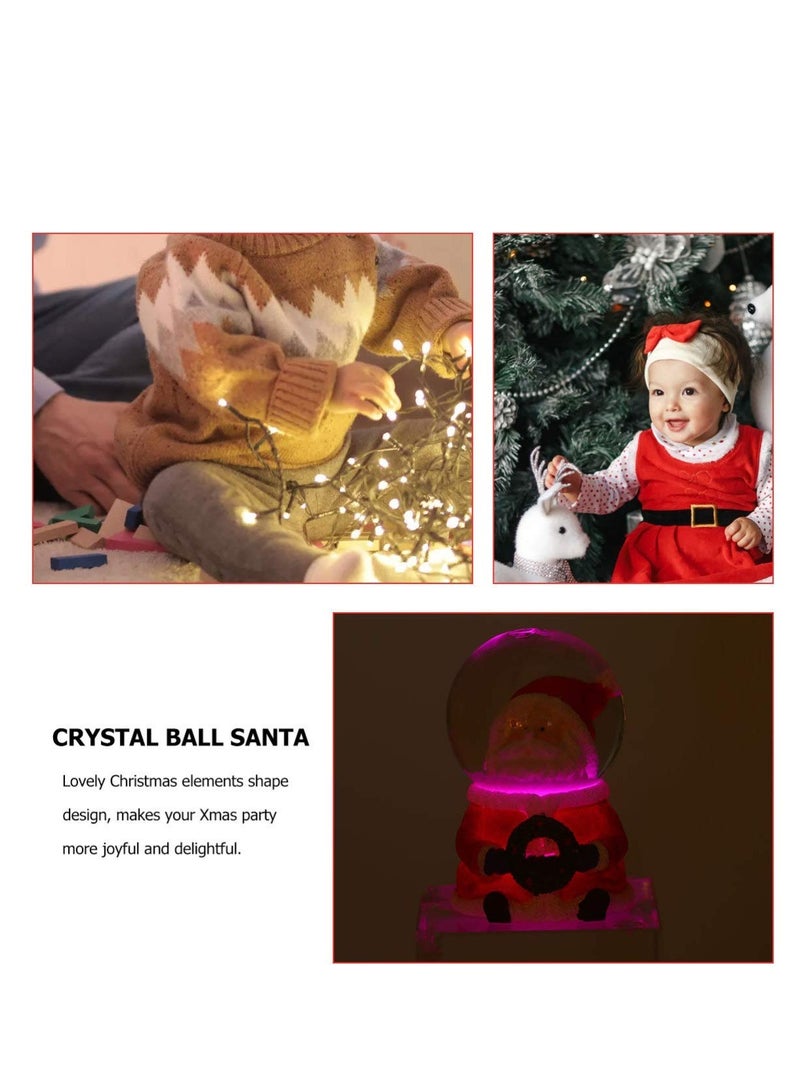 Excefore Christmas Snow Globes for Kids Gifts Christmas Santa Claus Snow Globe Water Ball Decoration for Kids  - Image 2