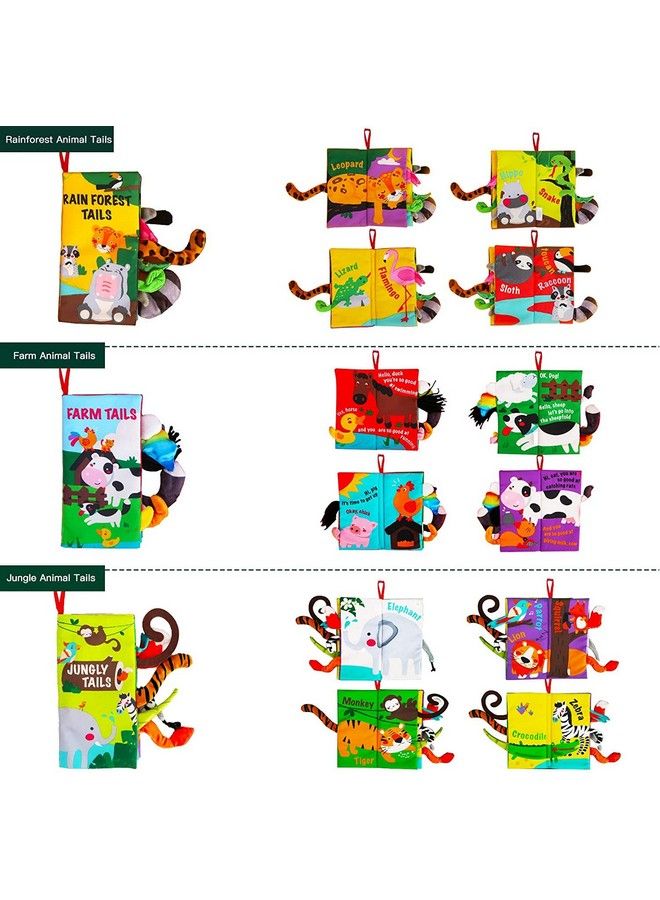 beiens كتب أطفال ألعاب كتب أطفال 0 6 أشهر كتب قماشية ناعمة قابلة للمس واللمس ألعاب للأطفال حديثي الولادة من سن 0 3 6 12 18 شهرًا مجموعة هدايا استحمام للأطفال حديثي الولادة من الأولاد والبنات ألعاب عربة أطفال تعلم حسي (3 قطع) - Image 3