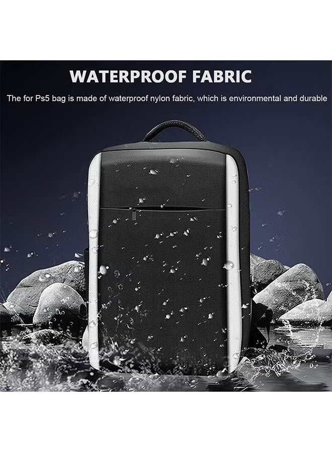 PS5 Storage Bag for Playstation 5, Waterproof Carrying Case Portable Backpack Multi-Function Travel Bag for PS5 Host, PS5 Controller - Image 4