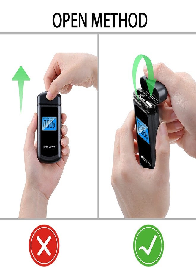 BreePoot Ketosis Meter Professional Ketone Breath Analyzer for Keto Testing - High-Accuracy Rechargeable Breath Ketone Meter Home Ketone Breath Tester with 10 Mouthpieces - Monitor Fat Burning & Ketosis Levels - Image 5