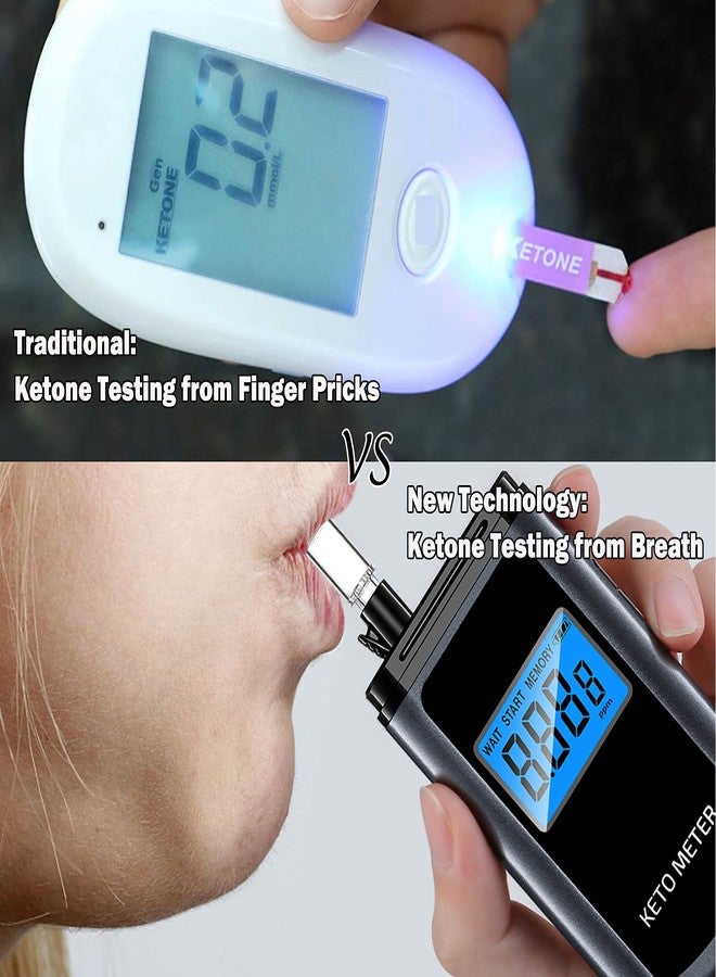 BreePoot Ketosis Meter Professional Ketone Breath Analyzer for Keto Testing - High-Accuracy Rechargeable Breath Ketone Meter Home Ketone Breath Tester with 10 Mouthpieces - Monitor Fat Burning & Ketosis Levels - Image 3