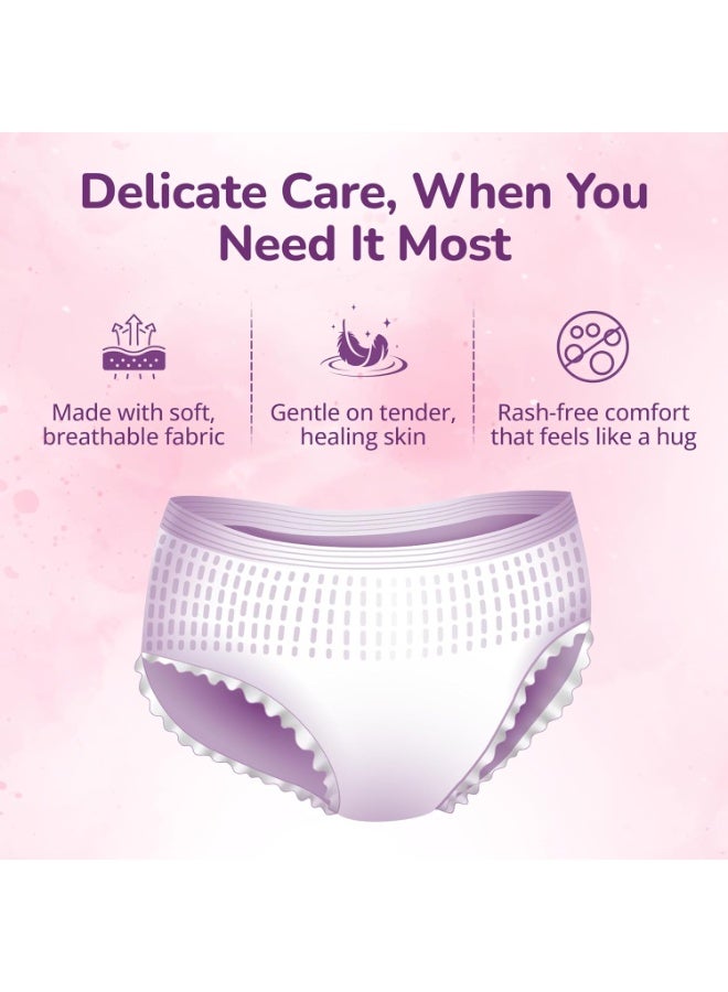 عشية أي وقت مضى سراويل داخلية نسائية من Evereve لفترة الحمل والنفاس (مقاس XL-XXL) - عبوة من 10 قطع | مخصصة للنزيف الغزير بعد الولادة | حماية شاملة 360 درجة ضد التسرب | قدرة امتصاص مضاعفة 3 مرات | سراويل ناعمة، مسامية، وأحادية الاستخدام لدعم التعافي بعد الولادة - Image 4