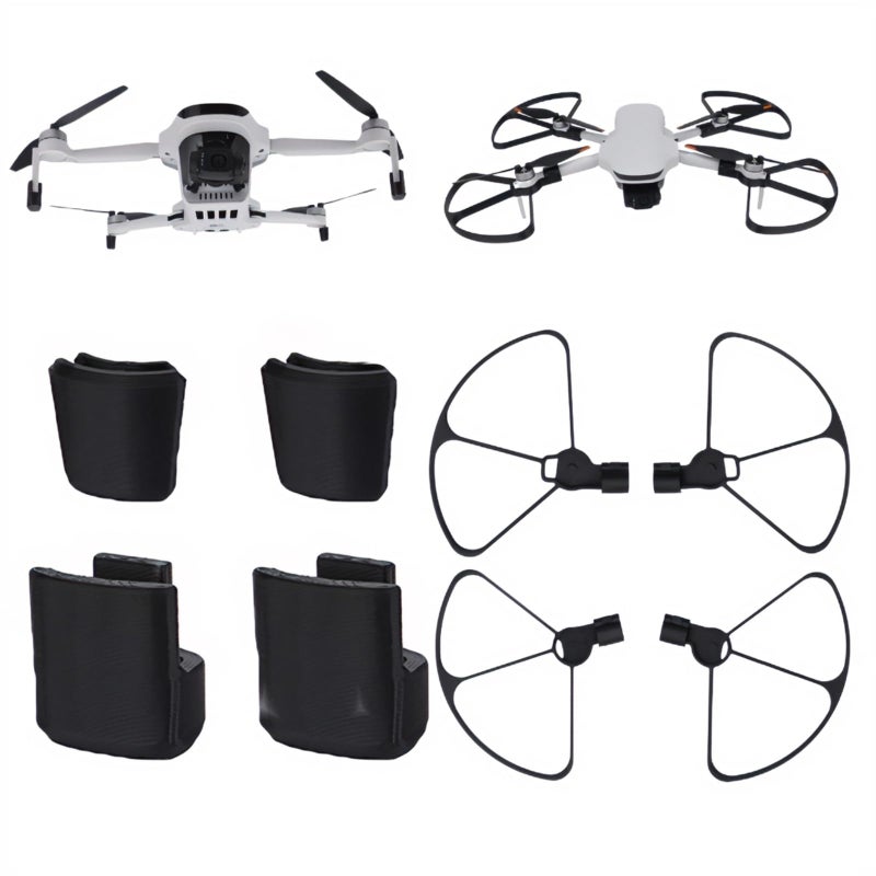 Protection Accessory Set Compatible with Potensic ATOM 3, Propeller Guard And Landing Feet for Outdoor Shooting (Gray) - Image 1