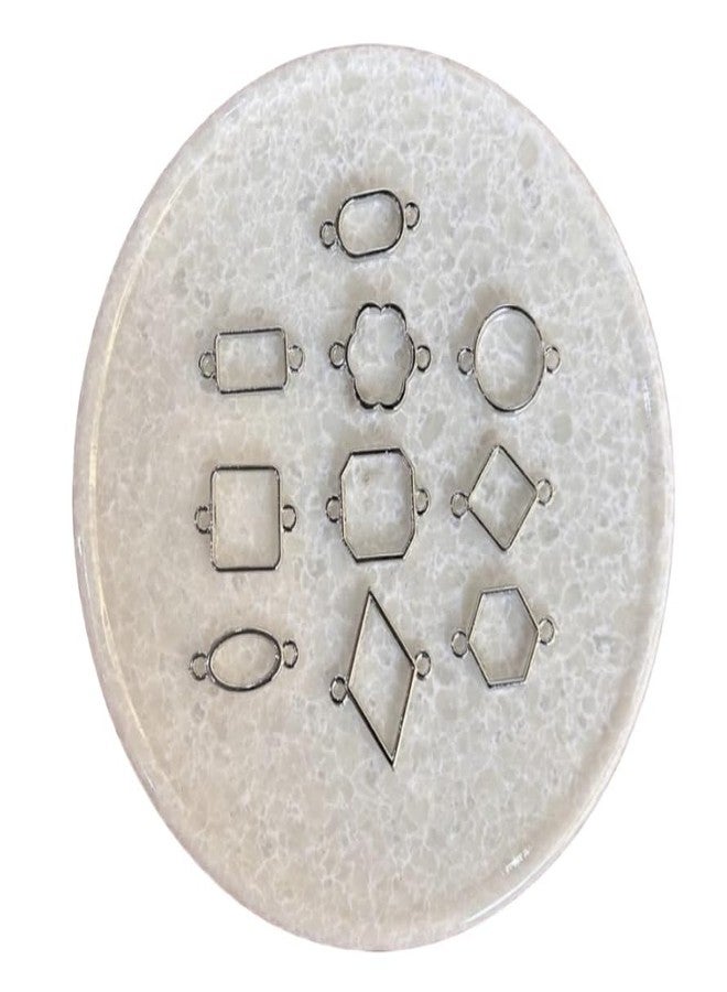 IRIKA rakhi Bezels for Pendants, Rakhi, Earrings, DIY Crafts (Pack of 10, Silver Coated, Made in India) - Image 1