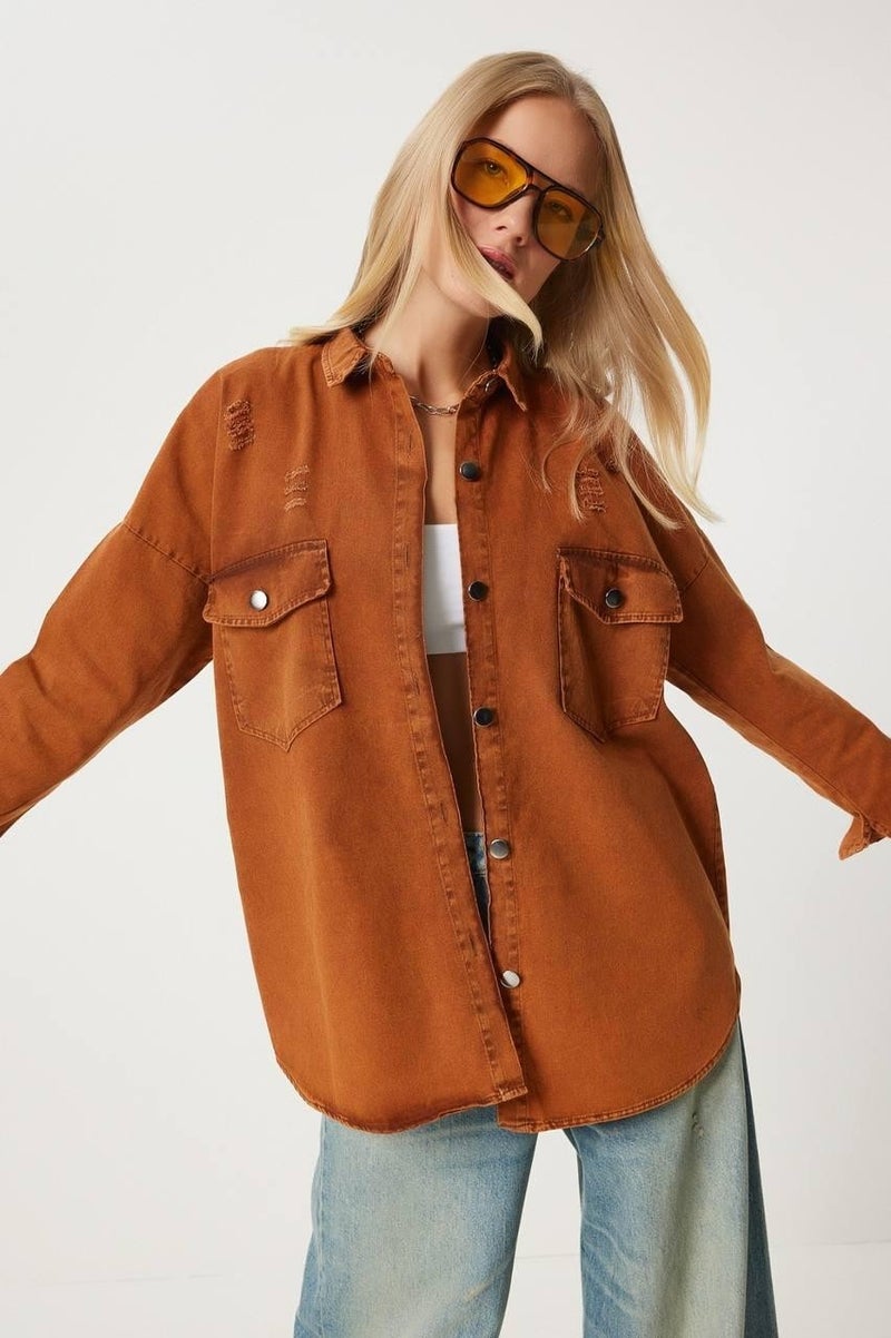 Ded Collection Women's Jeans Denim Vintage Model Shirt