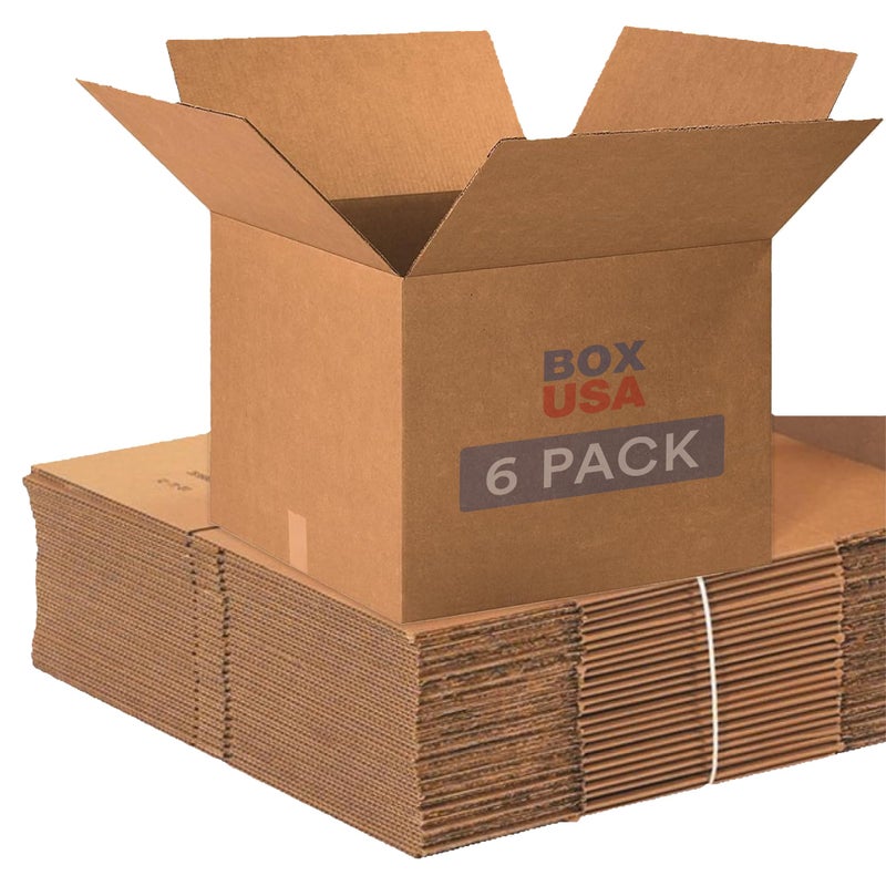 BOX USA Moving Boxes 20"L x 20"W x 15"H (6-Pack) Large - Corrugated Cardboard Box for Shipping, Mailing, Packing, Packaging and Storage - Image 1