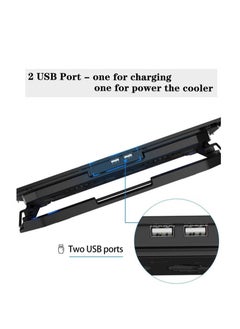 Generic Laptop Cooling Pad,7-16 Inch Ultra Notebook Slim Portable USB Powered (2 Quiet Big Fans), Gaming Laptop Cooler 1200RPM, 6 Heights Adjustment, 2 USB Port  - Image 5