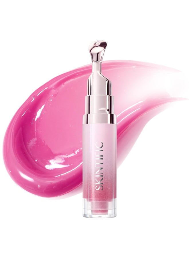 SKINTIFIC Peptide Brightening Lip Serum, Hydrating & Plumping Tinted Lip Gloss, Moisturizing Lip Balm with Polypeptides & Squalane for Glossy Sheer, Smooth Lips 04 Pink Berry - Image 1