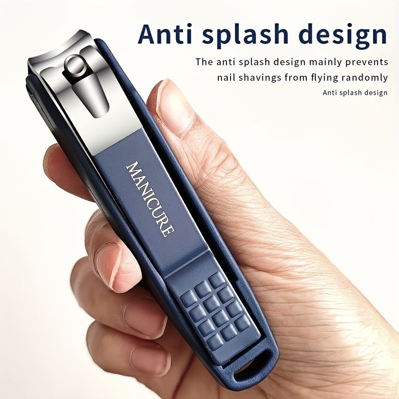 Light Green 3 in 1 Anti Splash Nail Clipper Set Portable Large Nail Clippers for Men Women Home Use Manicure Kit - Image 5
