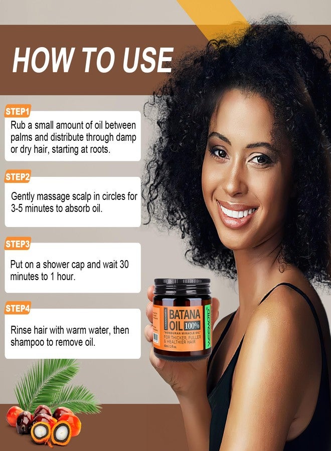 WEEMOTD Raw Batana Oil for Hair Growth Dr Sebi, 100% Pure Organic Batana Hair Mask from Honduras, Wild Growth Hair Oil, Scalp Oil Promotes Hair Thickness, Prevents Loss for Men & Women, 2 fl oz (1 Pack) - Image 5