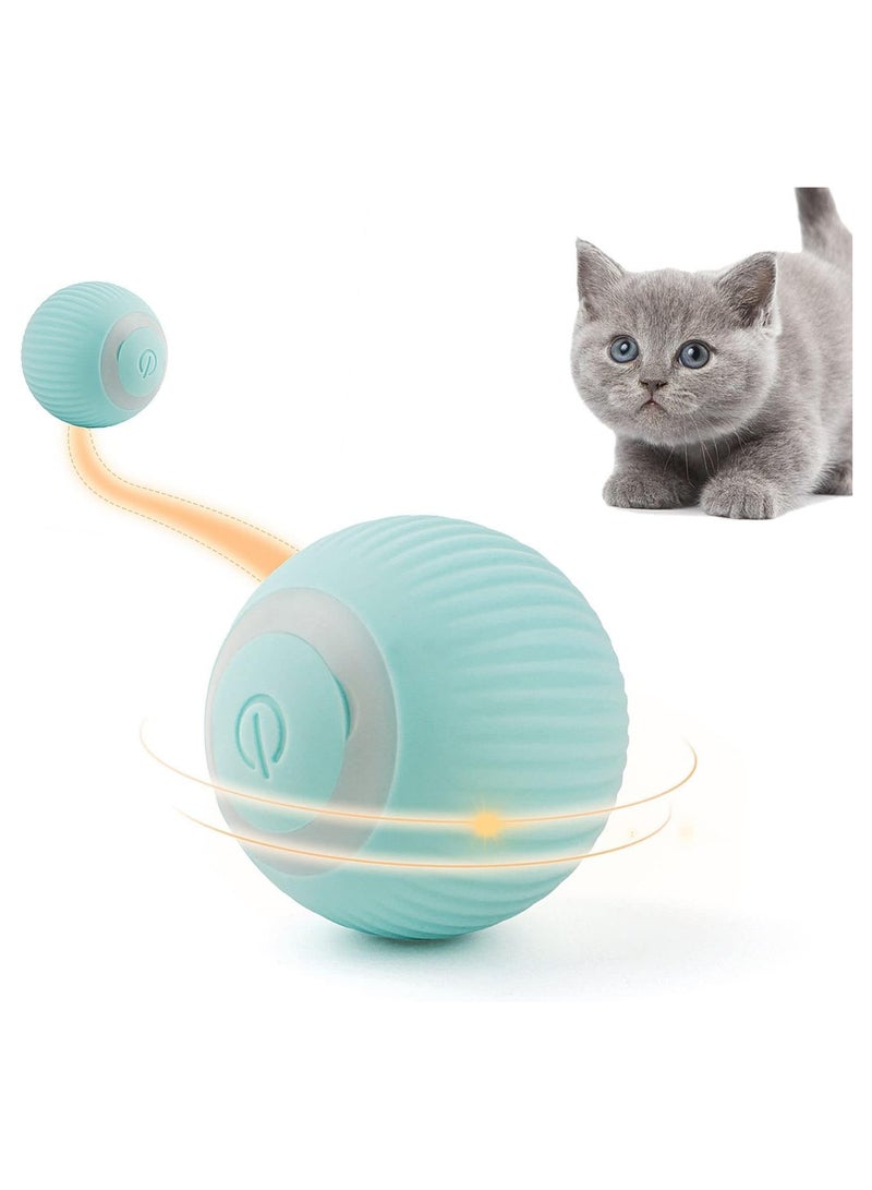 لعبة قطط كرة تفاعلية ذكية دوارة هادئة للقطط المنزلية الكبيرة تدور 360 درجة ألعاب القطط الصغيرة كرة متحركة أوتوماتيكية ذكية قابلة للشحن عبر USB لعبة حيوانات أليفة هدية ممتعة للقطط - Image 1