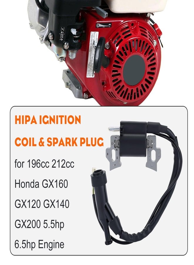 Hipa ملف إشعال هيبا مع شمعة احتراق لمحرك هاربور فريت بريداتور الأفقي 212 سم مكعب 6.5 حصان OHV 69730 69727 جو كارت - Image 2