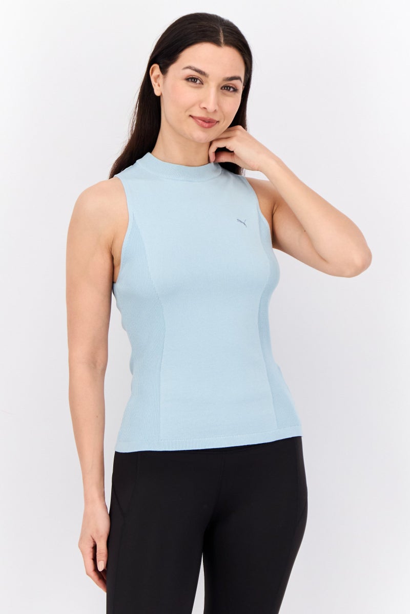 PUMA Women Sportswear Fit Sleeveless Outdoor Tank Top, Light Blue - Image 1