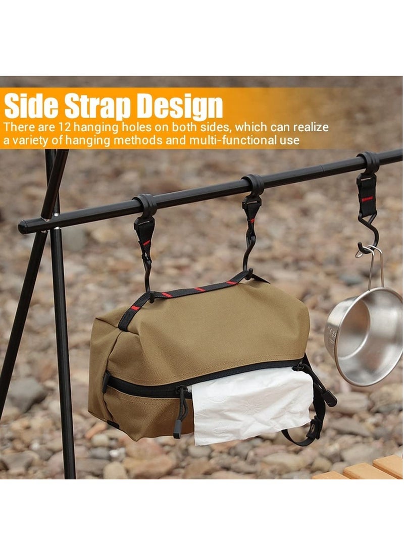 KASTWAVE Tactical Hanging Tissue Holder, Oxford Cloth Tissue Box Dispenser for Out Camping - Image 4