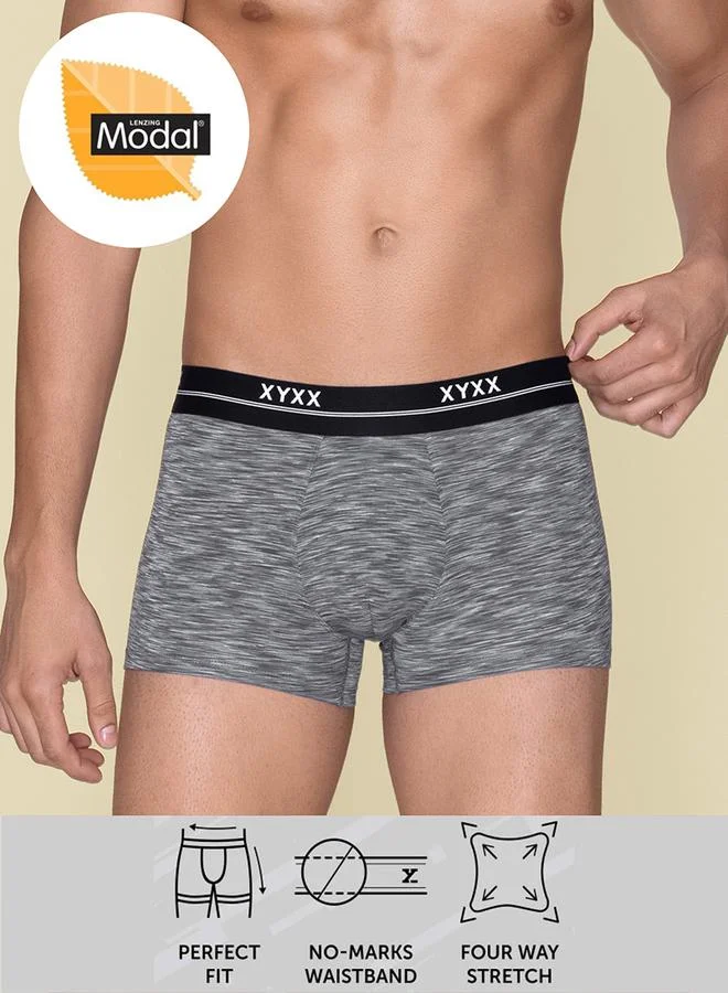 اكس واي اكس اكس Modal Stretch Cross Dyed Trunks with Branded Elastic by Styli