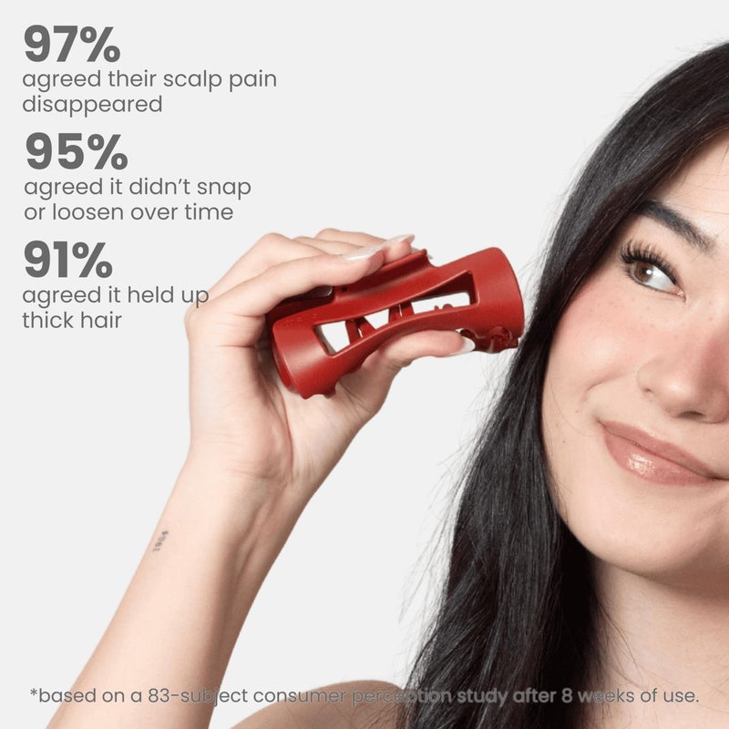 Mello The Original Mello Hair Claw Clip Squishy Claw Clip Made in Korea Patent Pending 30021976 (Red, Medium) - Image 5