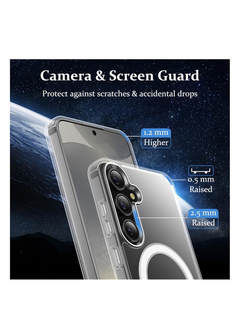 Case Magsafe compatible case for Samsung Galaxy S24 Plus - MagSafe PC & TPU Clear Phone Case raised edges to protect the camera cover for Galaxy S24 Plus (6.7" inch)  - Image 2
